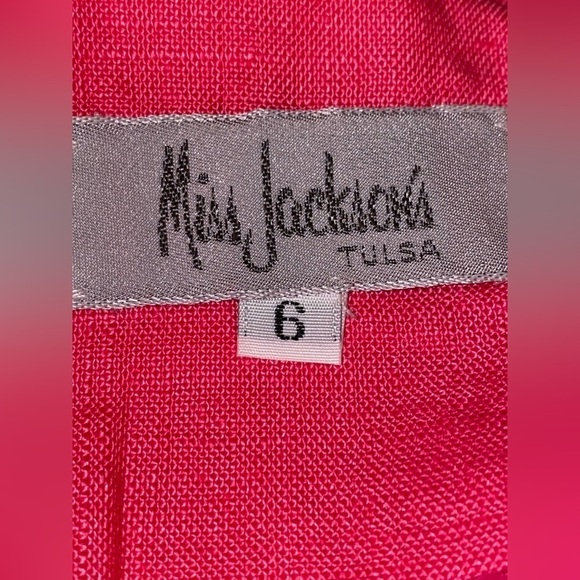 Miss Jackson Linen Mini Dress Lagenlook Boxy Minimalist Pink Women Size 6 - Picture 3 of 8